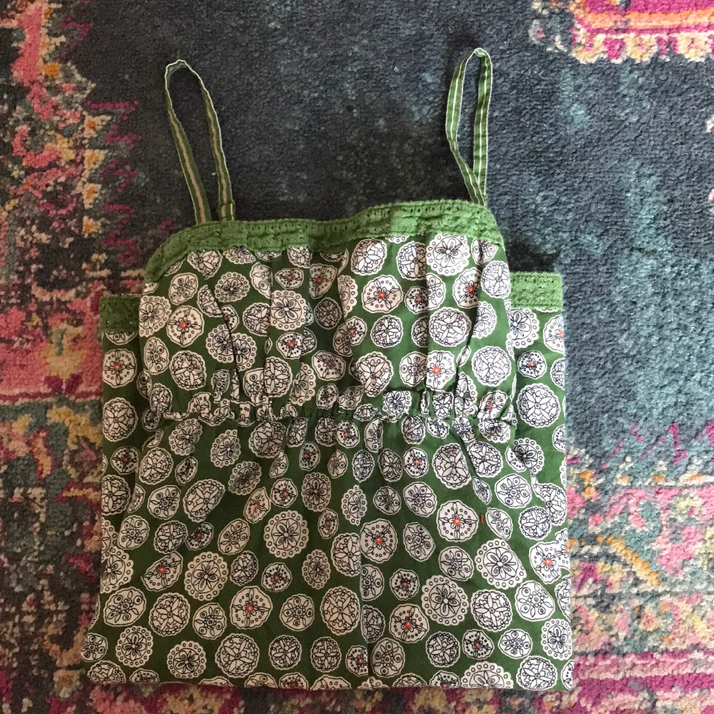 Roxy green printed tank top!